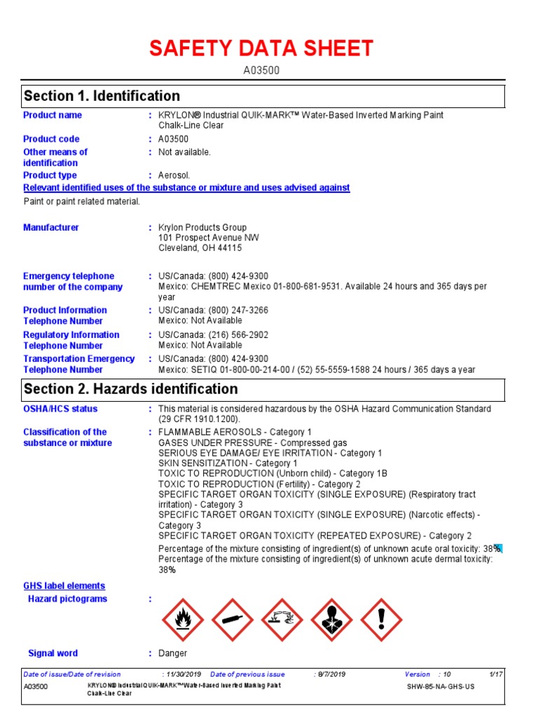Krylon Industrial Quick Mark Spray Paint PDF Personal Protective