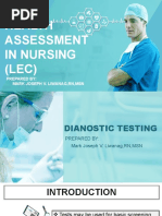 Health Assessment in Nursing (LEC) : Prepared By: Mark Joseph V. Liwanag, RN, MSN