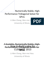 A Scalable, Numerically Stable, High-Performance Tridiagonal Solver For Gpus