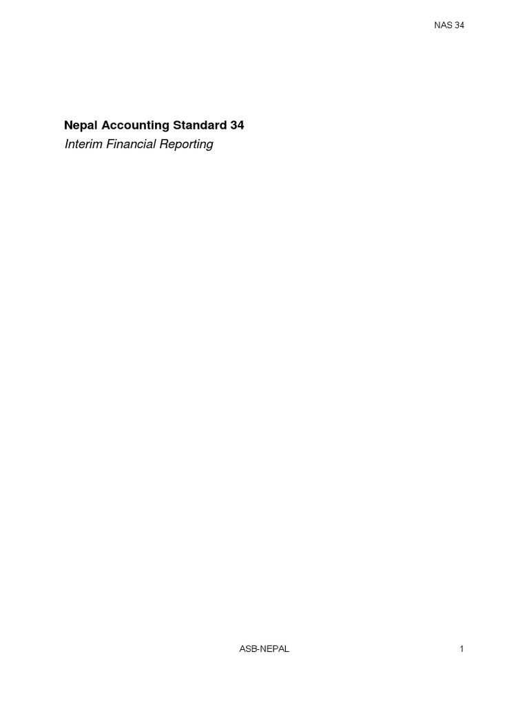 Nepal Accounting Standard 34: Interim Financial Reporting | PDF ...