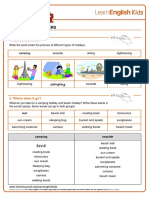 Worksheets Holidays Answers