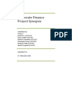 Corporate Finance Project Synopsis