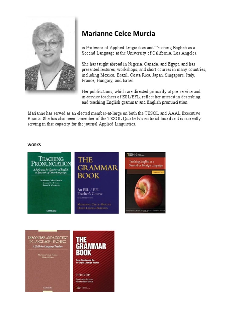 Marianne Celce Murcia | PDF | English As A Second Or Foreign Language ...