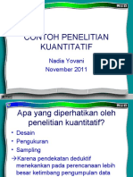 Contoh Penelitian Kuantitatif