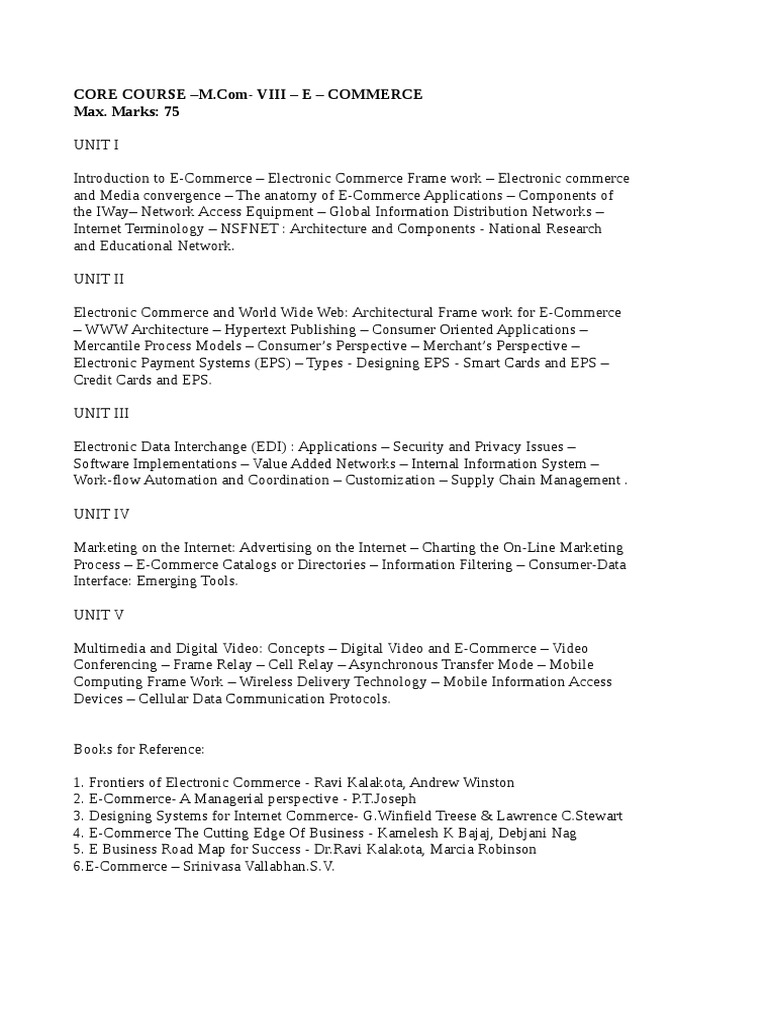 Ecomm PDF | PDF | Computer Network | E Commerce