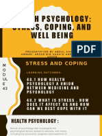 Health Psychology: Stress, Coping, and Well Being