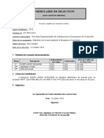 FORMULAIRE DE SELECTION N°02-Entretien Des Locaux (Matériel Et Fournitures D'entretien)