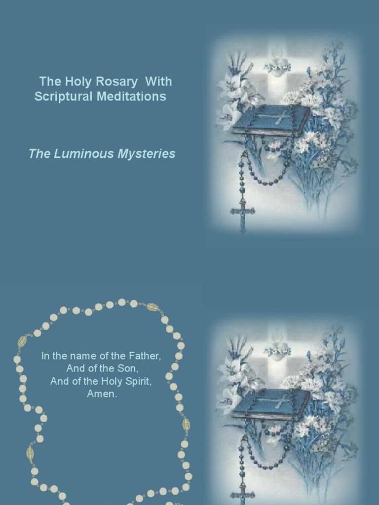 Luminous Mysteries of the Rosary | PDF | John The Baptist | Christianity