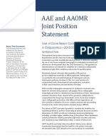 CBCT Joint Position Statement