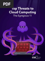 Top Threats To Cloud Computing Egregious Eleven PDF