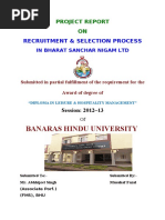 Selection Recruitment in BSNL PDF