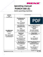 Renz 500 ES Professional Heavy Duty Punch User Manual
