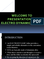 Welcome To Presentation of Electro Dynamic Tether