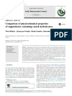 Comparison of Physicochemical Properties of Suppositories Containing Starch Hydrolysates