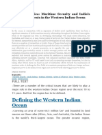 India's Strategic Interests in Western Indian Ocean Maritime Security