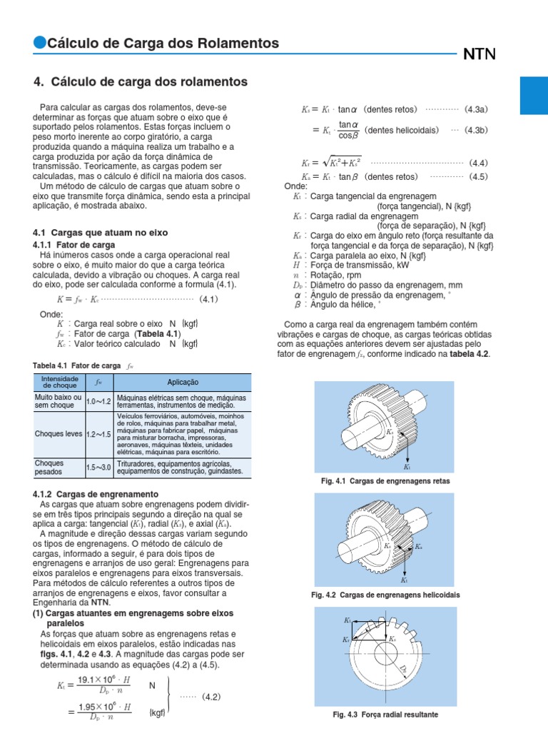 Cálculo de Cargas em Rolamentos | PDF | Engenharia Mecânica | Mecânica