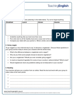 Vegetarianism Student Worksheet