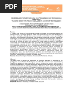 NECESSIDADES FORMATIVAS PARA USO PEDAGÓGICO DAS TECNOLOGIAS ASSISTIVAS TRAINING NEEDS FOR PEDAGOGICAL USE OF ASSISTANT TECHNOLOGIES