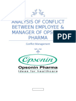 Analysis of Conflict at Opsonin Pharma