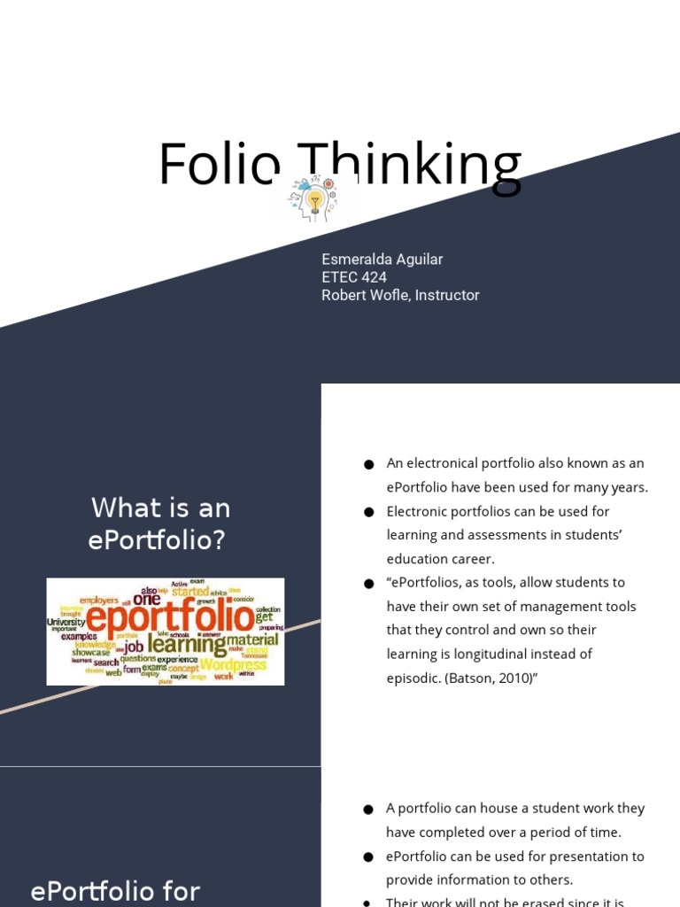 Folio Thinking 1 PDF Educational Psychology Pedagogy