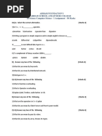 Arham Foundation'S Arham School and Junior College XI Science Computer Science - 1 Assignment - 50 Marks