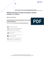 Melodic Intonation Therapy and Aphasia Another Variation On A Theme PDF