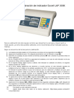 Manual de Calibración de Indicador Excell LAP 300K