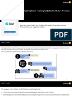  Health Workforce Matching Portal Training Guide For Health Care Providers