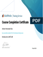 Course Completion Certificate: Andres Hernandez Ruiz