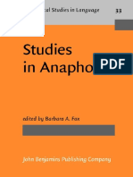 Studies in Anaphora by Barbara A. Fox (Ed.) PDF