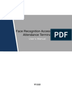 Face Recognition Access and Time Attendance Terminal: User's Manual