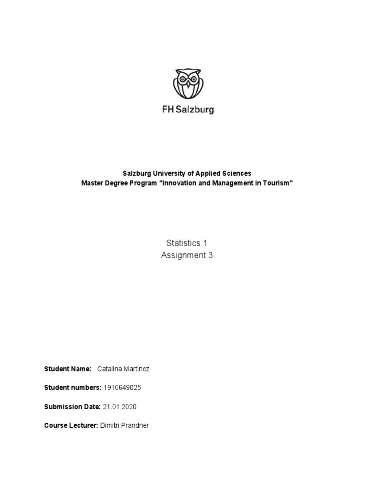 Statistics 1 Assignment 3 | PDF | Student's T Test | Mean