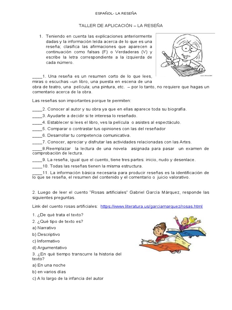 Taller Reseña Informativa | PDF | Cuentos | Autor