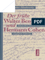 Deuber-Mankowsky, Der Frühe Walter Benjamin Und Hermann Cohen. Jüdische Werte, Kritische Philosophie, Vergängliche Erfahrung PDF