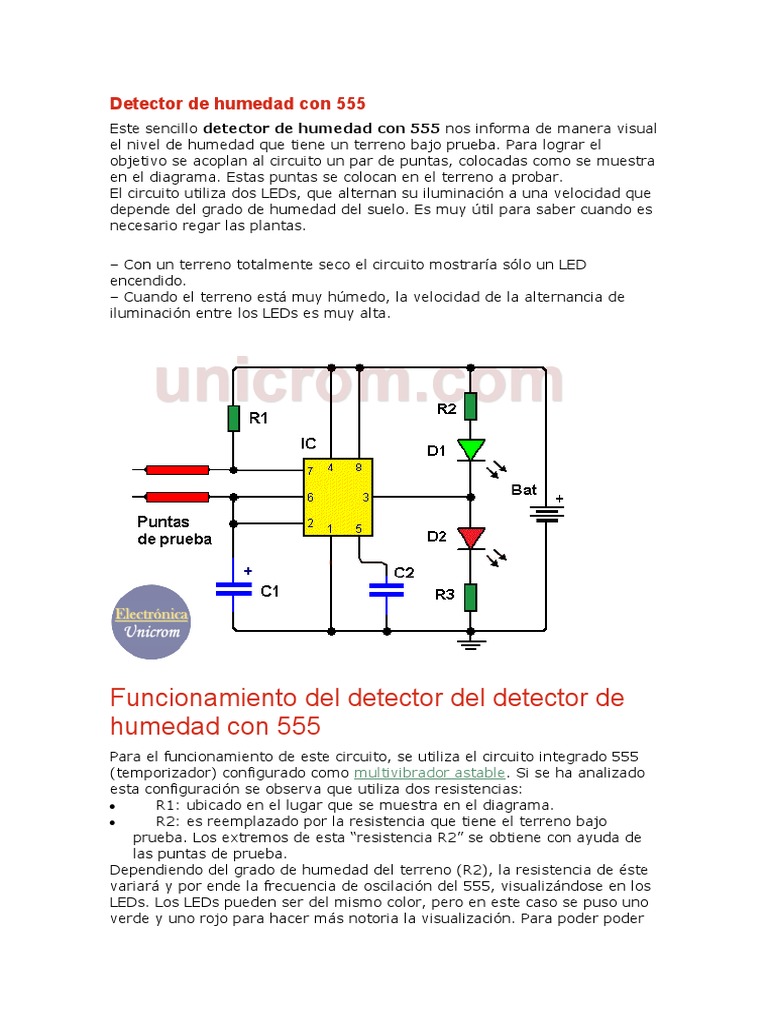 Detector de Humedad con 555 | PDF