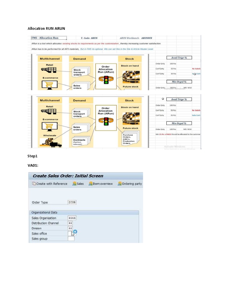 Allocation Process for SAP ARUN | PDF