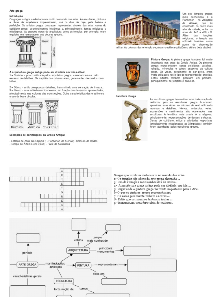 Temas da Arte Grega Antiga | PDF | Grécia Antiga | Escultura