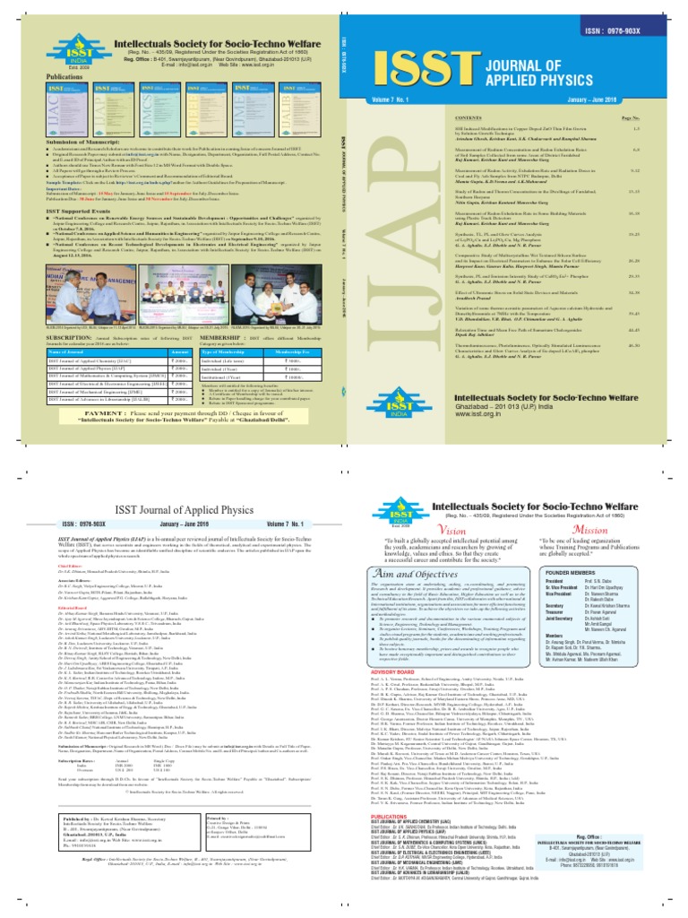 IJAP 2016 Vol.7 No.1 Cover Page ISST | PDF | Solar Cell | Nature