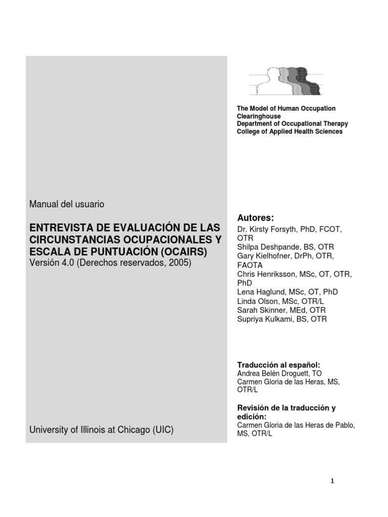 2016 Traduccion Ocairs Oficial PDF | PDF | Aprendizaje | Comportamiento