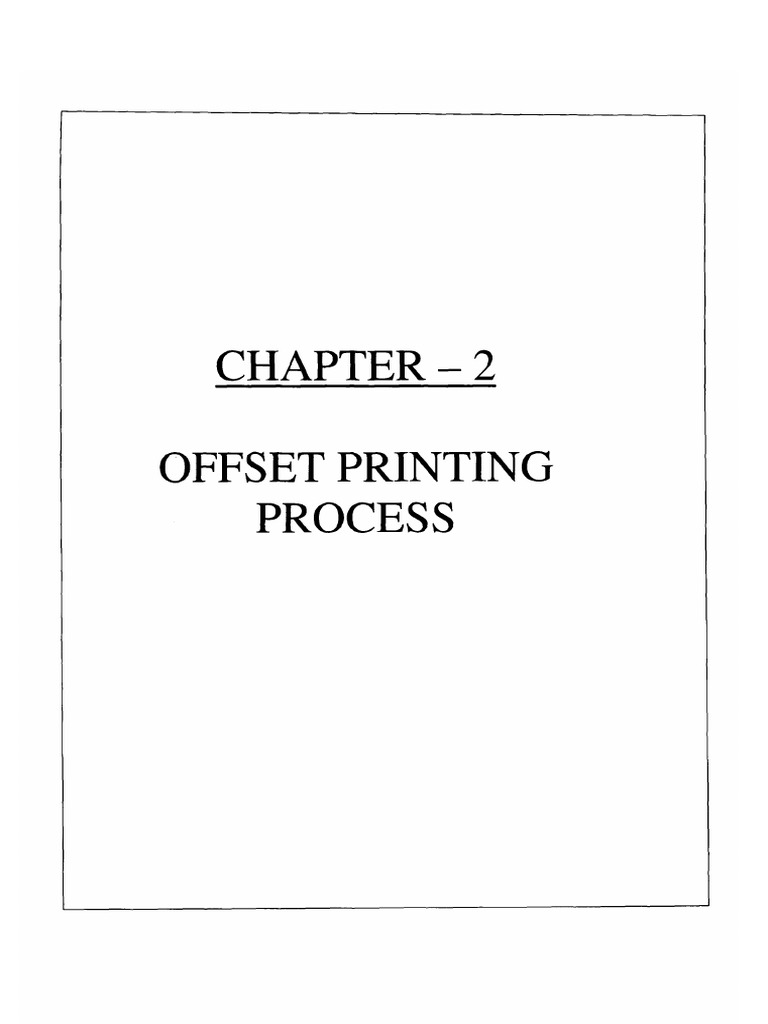 Understanding the Offset Printing Process PDF Lithography Shear Stress