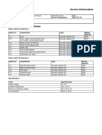 Relay Box, Specifications: Service Information