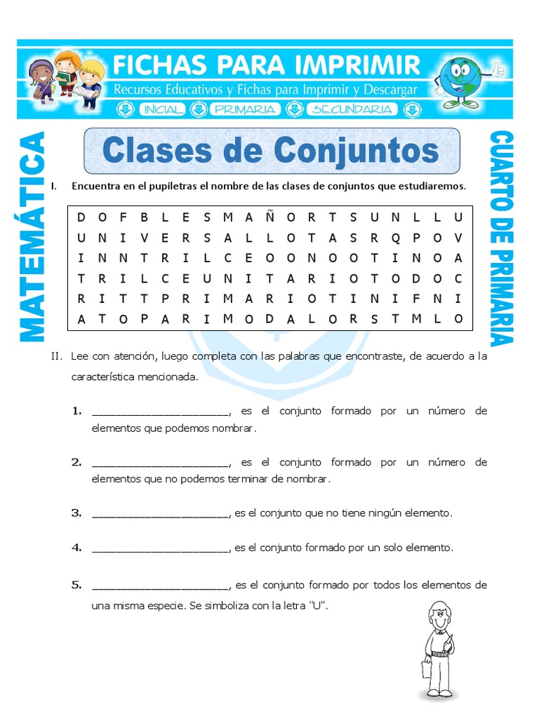Clasificación de Conjuntos para Primaria | PDF | Artes del Lenguaje y ...