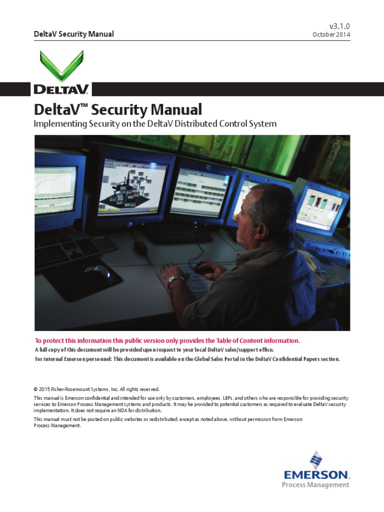 Deltav Security Manual: Implementing Security On The Deltav Distributed ...