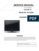 Model No. HLC22R1: Color TV