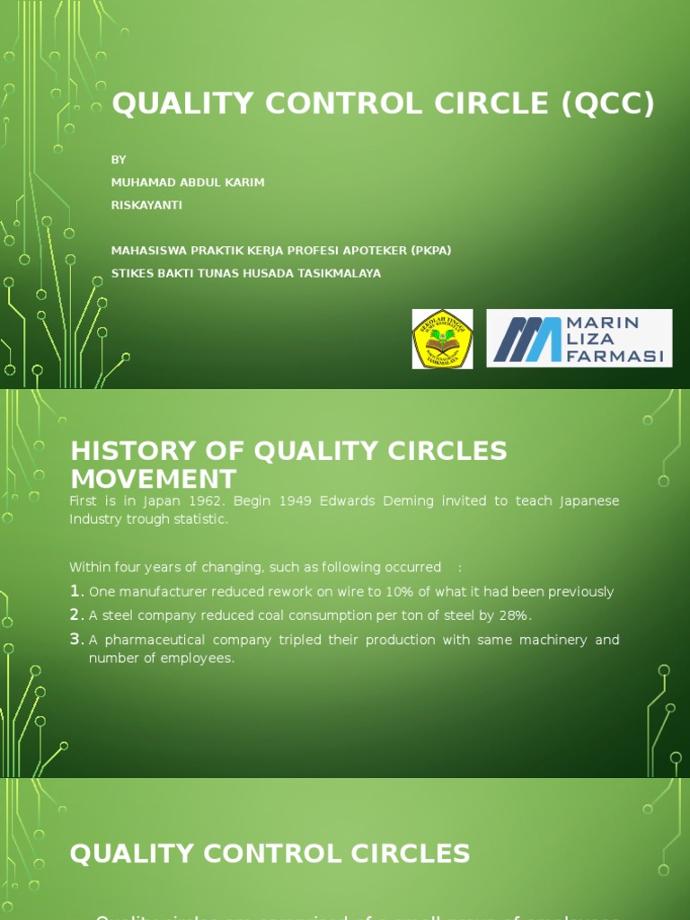 Quality Control Circle (QCC) BY Muhamad Abdul Karim Riskayanti PDF