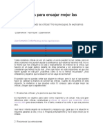 Consejos para Encarar Mejor Las Críticas