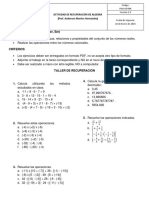 Actividad de Recuperación Algebra 1er Periodo