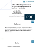 FDA's Current Practice and Challenges in The Use of Dissolution Similarity Testing For Demonstration of Bioequivalence - Case Studies