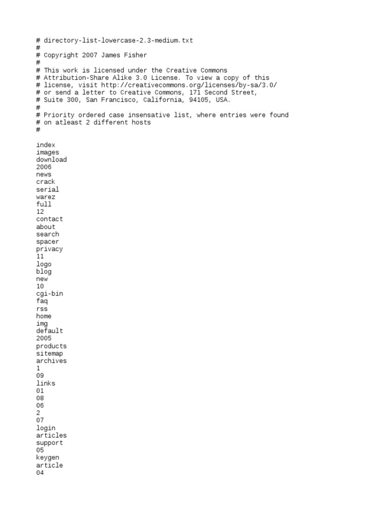 directory-list-lowercase-2.3-medium.txt | Internet Forum | World Wide Web