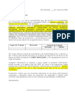 Carta Circulación para Productor Individual